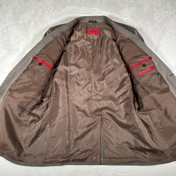 Hugo Boss Aamon Blazer Men Size 44R Two-Button Jacket Cotton Blend Made Slovenia - Picture 13 of 16